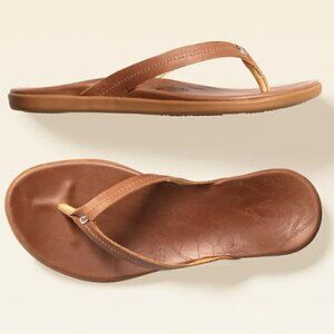 Olukai Honu Hawaain Sea Turtle Leather Sandals